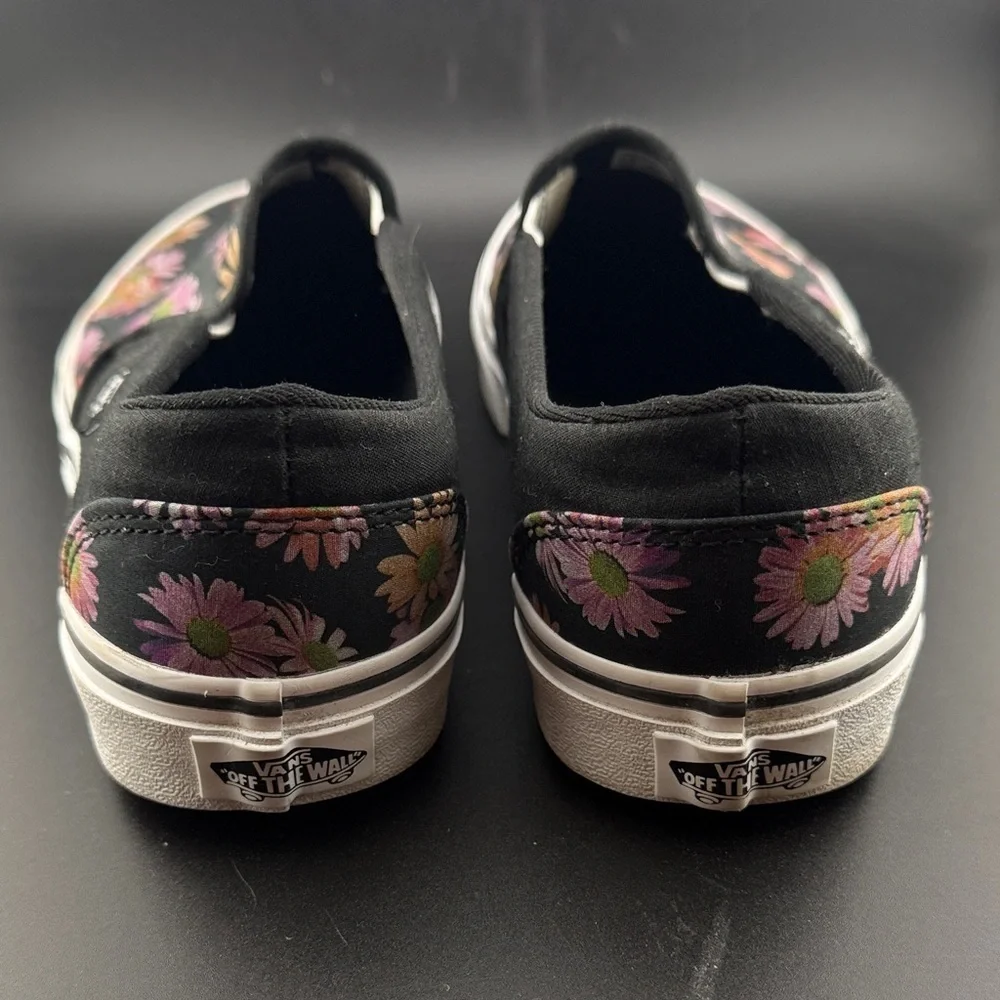 Vans Women's Asher Dark Floral Black/Multi Canvas Skate Shoes Size 8 - Picture 2 of 3